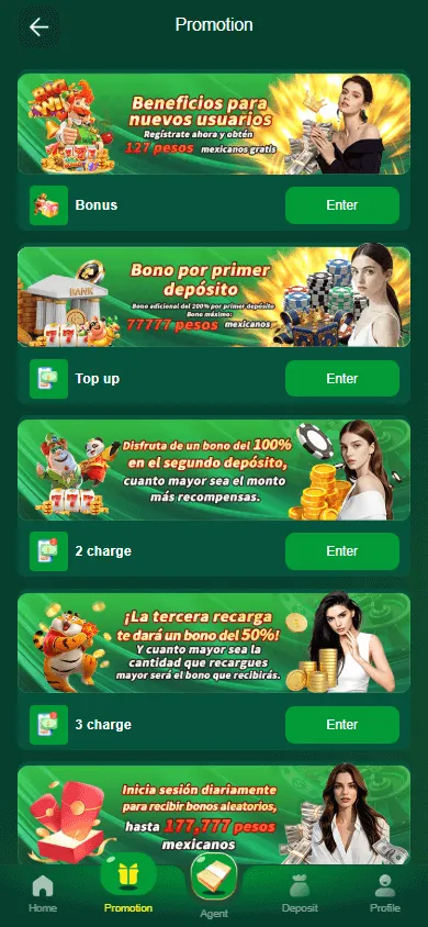 Bethall Casino mobile promotions area with welcome offer and loyalty features